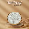 Bộ bát đĩa hoa mặt trời sứ trắng vẽ hoa đào xanh BT-BD141 - Ảnh đại diện