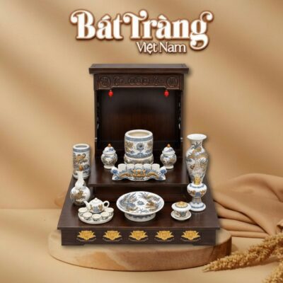 Bộ đồ thờ thần tài thổ địa men trắng hoạ tiết đắp nổi BT-ĐT193 - Ảnh đại diện