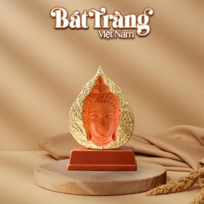Lá bồ đề tâm phật 3D dát vàng gốm mộc BT-TG21 - Ảnh đại diện