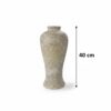 Kích thước Lọ hoa dáng chân đèn cao men wasabi nâu cao 40cm BT-LH146