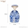 Kích thước Tượng cô gái Việt Nam mặc cổ phục Cúc Hoa Cát Tường cao 30cm BT-TG3
