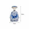 Kích thước Tượng cô gái Việt Nam mặc cổ phục men lam bách hoa cao 30cm BT-TG26