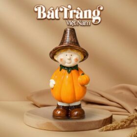 Tượng trang trí hình bí ngô mắt hí dễ thương Halloween BT-TG32