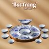 Bộ bát đĩa hoa mặt trời 16 chi tiết kèm bát gà men lam hoạ tiết hoa nhiều cánh BT-BD164 - Ảnh đại diện