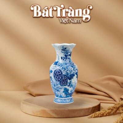 Lọ hoa thờ miệng lượn men gấm ngọc hoạ tiết hoa cúc BT-ĐT209 - Ảnh đại diện