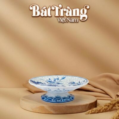 Mâm bồng thờ men gấm ngọc hoạ tiết vẽ tay BT-ĐT206 - Ảnh đại diện