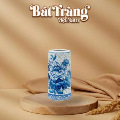 Ống hương thờ lộc bình men gấm ngọc hoạ tiết hoa sen BT-ĐT211 - Ảnh đại diện